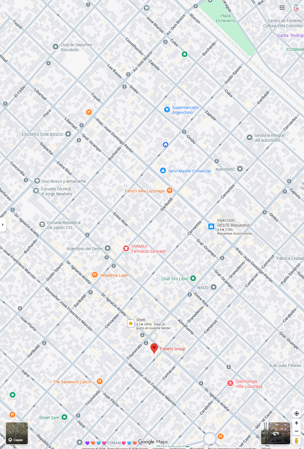 Mapa de Ubicación Traders Group